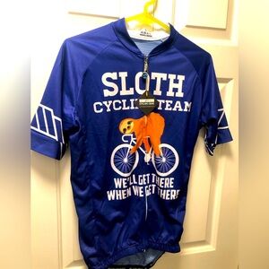 Global Cycling Gear Sloth Cycling Team We'll Get There When We’ll Get There Sz L